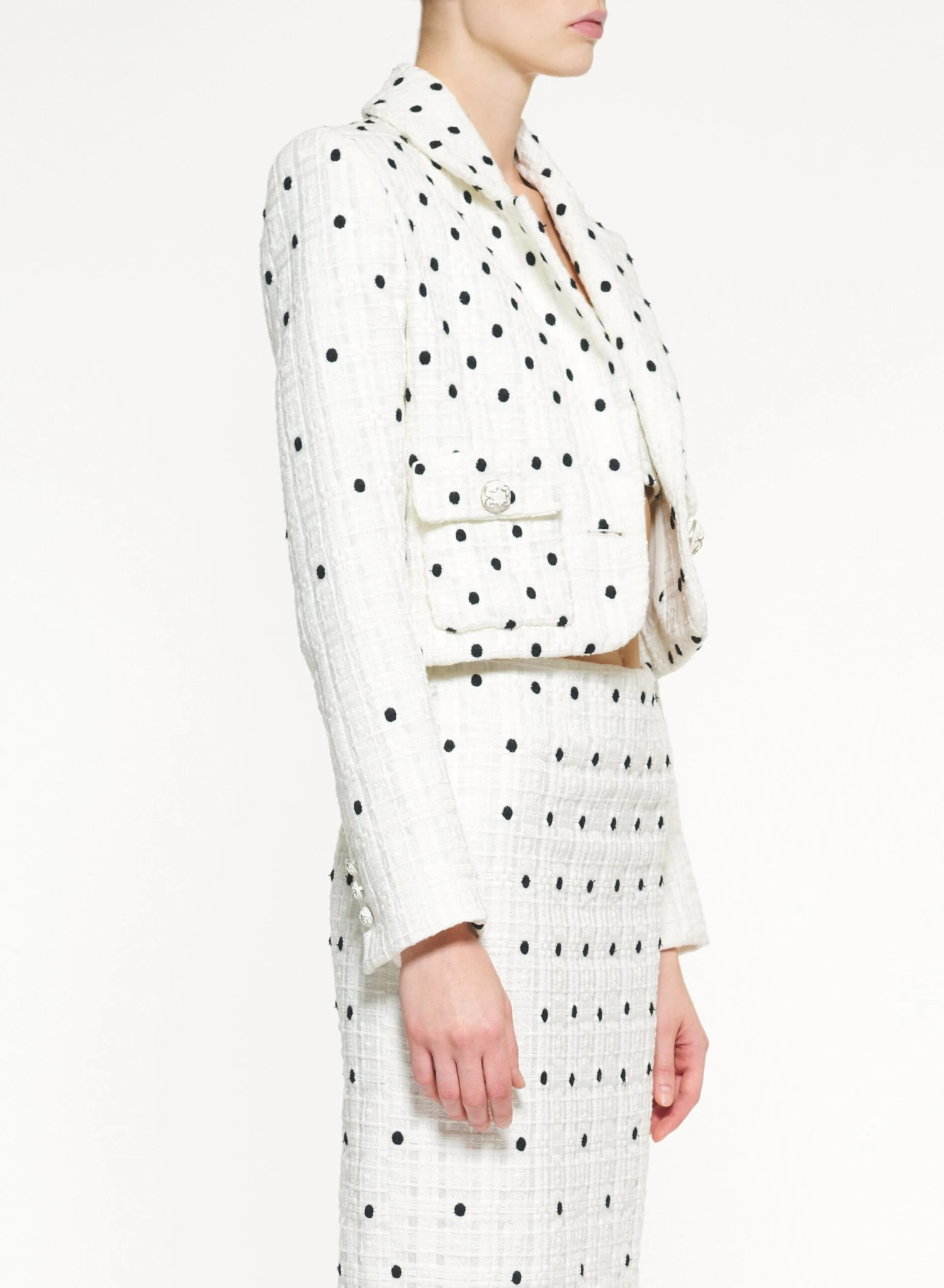 Tweed Effect Moon Dot Jacket 3 Tweed Effect Moon Dot Jacket - Image 3