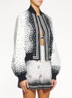 Moon Printed Cotton Jacket 6 Moon Printed Cotton Jacket -ELIESAAB SHOP J0023PS24PO005 BLACK WHITE 3