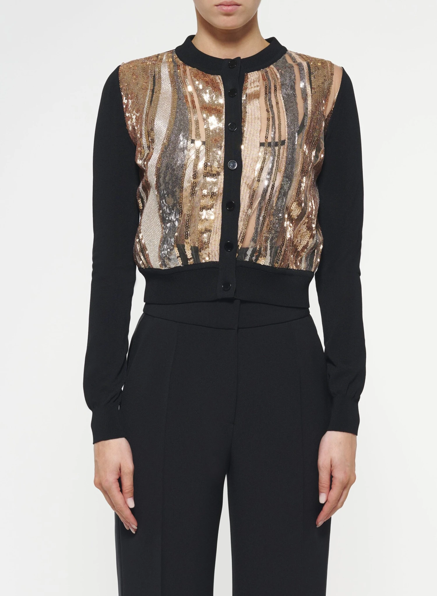 Sequin Embroidered Knit Cardigan 2 Sequin Embroidered Knit Cardigan - Image 2