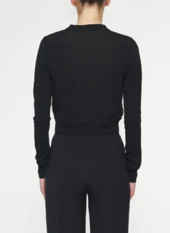 Sequin Embroidered Knit Cardigan 7 Sequin Embroidered Knit Cardigan -ELIESAAB SHOP KC002VYA01 BLACK 20AND 20GOLD 4 scaled