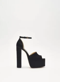 Accessories Satin Peep Toe Platform