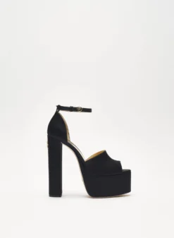 Accessories Satin Peep Toe Platform