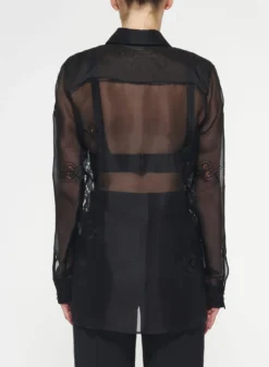 Sheer Organza Shirt -ELIESAAB SHOP SH001O0000 BLACK 3 scaled