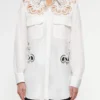 Embroidered Cutwork Shirt
