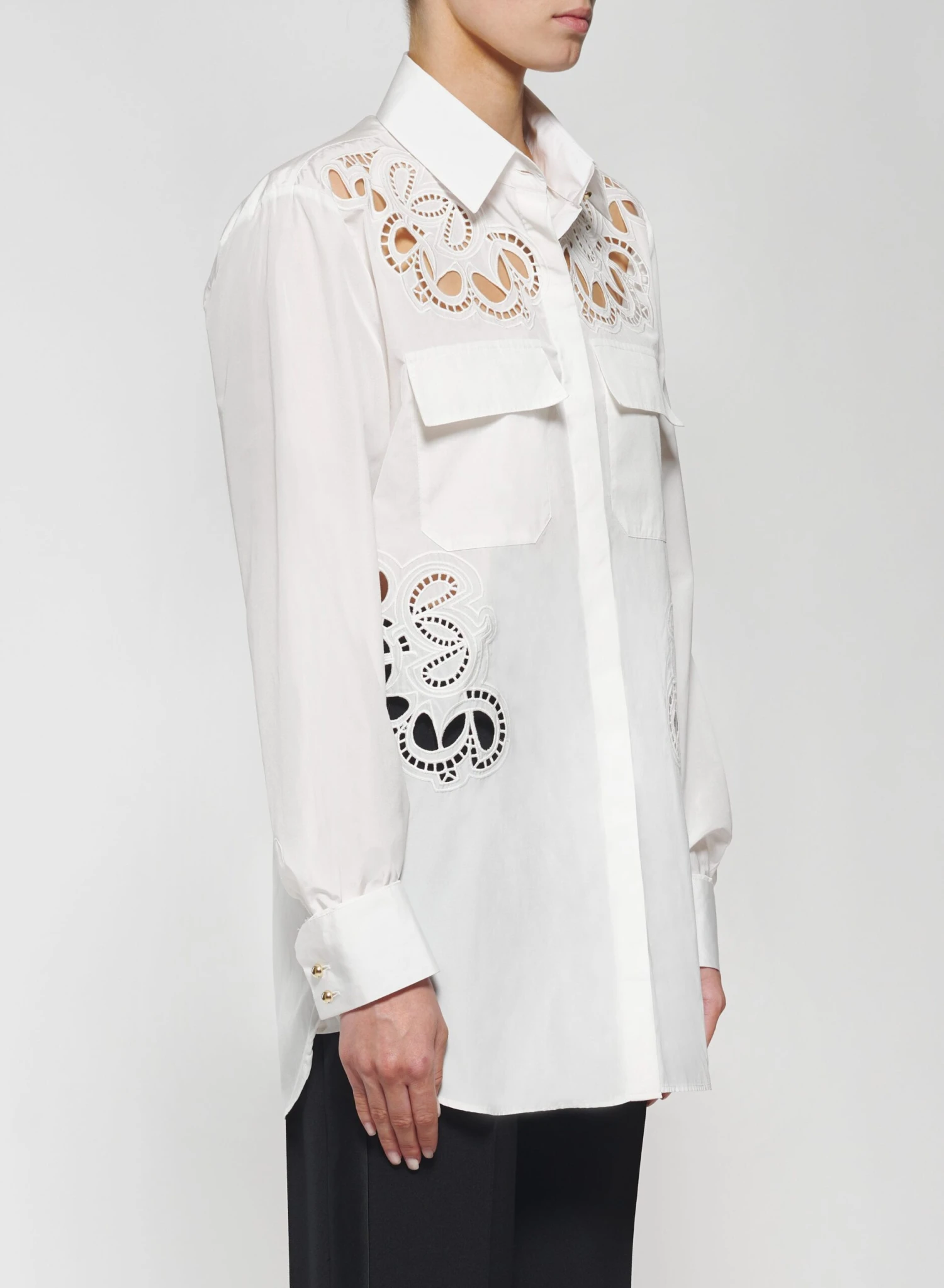 Embroidered Cutwork Shirt 2 Embroidered Cutwork Shirt - Image 2