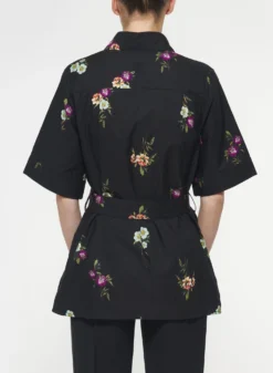 Floral Print Poplin Shirt -ELIESAAB SHOP SH013PO000 MICRO 20FLOWER 20BLACK 3 scaled