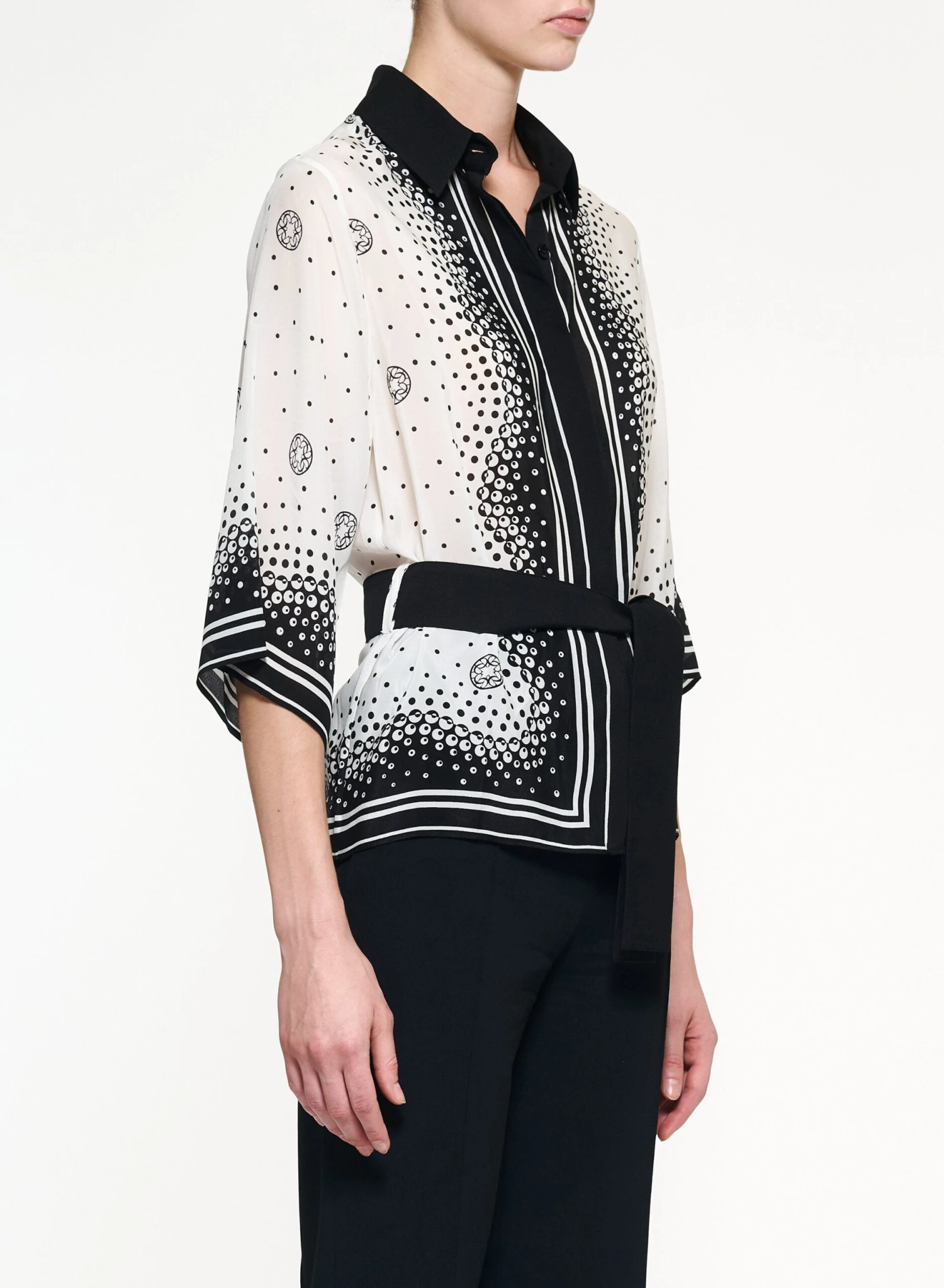 Moon Printed Silk Shirt 2 Moon Printed Silk Shirt - Image 2