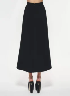 Gold Foliage Embroidered Skirt 7 Gold Foliage Embroidered Skirt -ELIESAAB SHOP SK001EDC001 BLACK 4 scaled