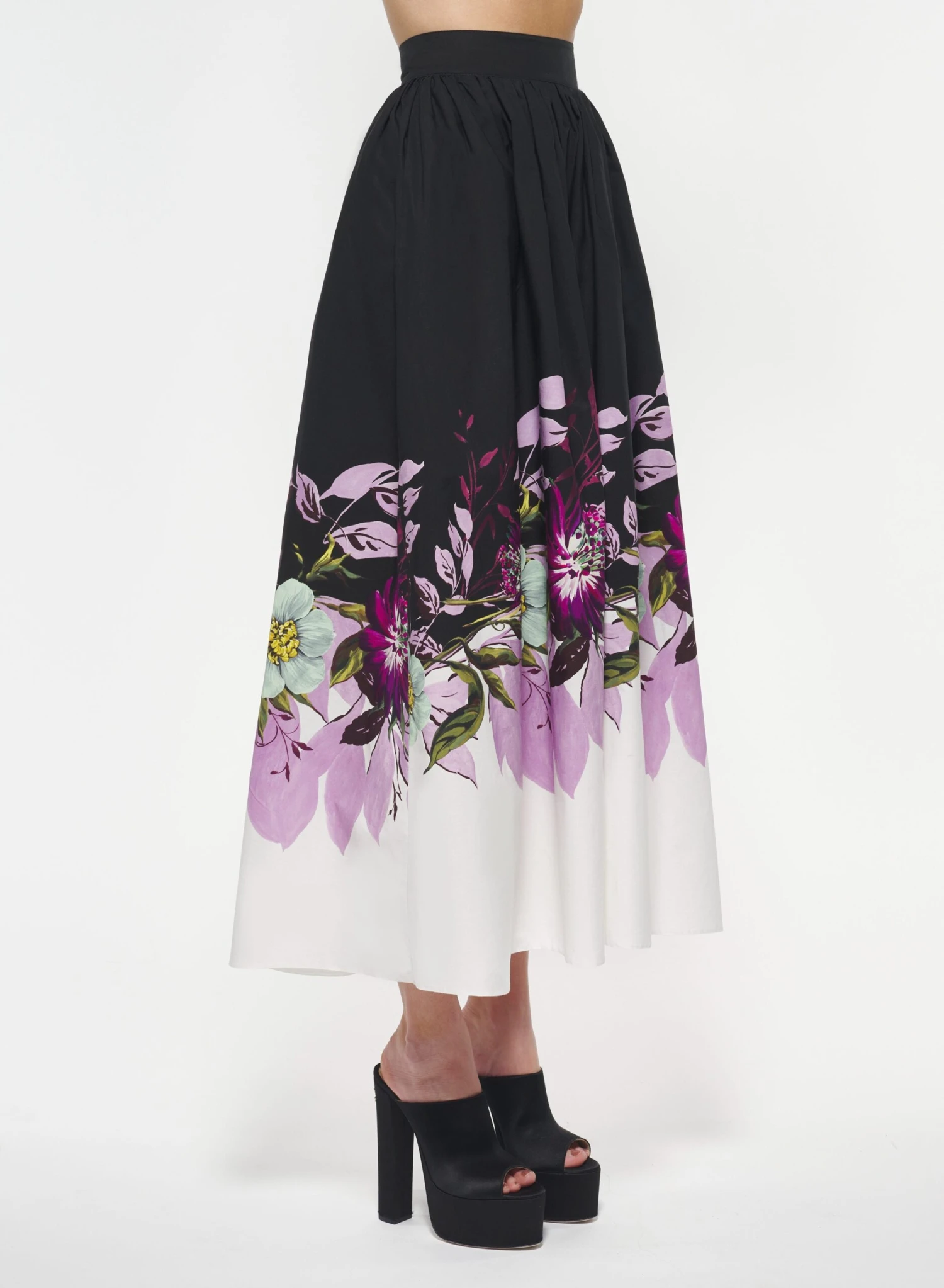 Floral Print Poplin Skirt 2 Floral Print Poplin Skirt - Image 2