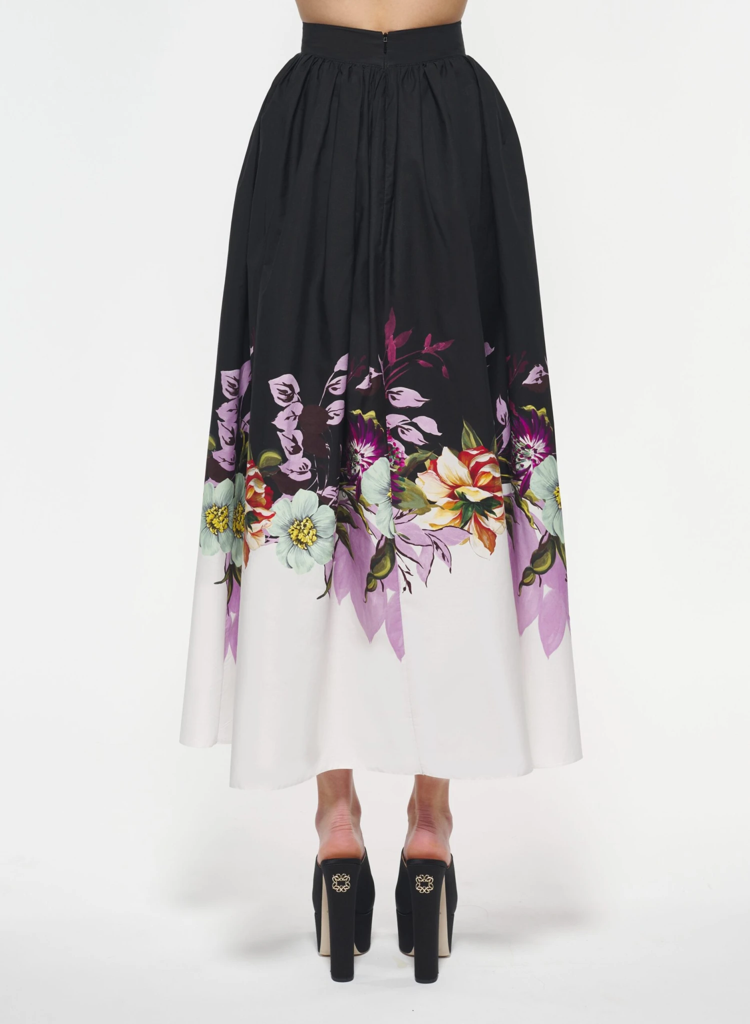 Floral Print Poplin Skirt 3 Floral Print Poplin Skirt - Image 3
