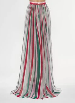 Stripes Print Silk Skirt 5 Stripes Print Silk Skirt -ELIESAAB SHOP SK012SI001 SUNSHINE 20SWIRL 20PRINT 3
