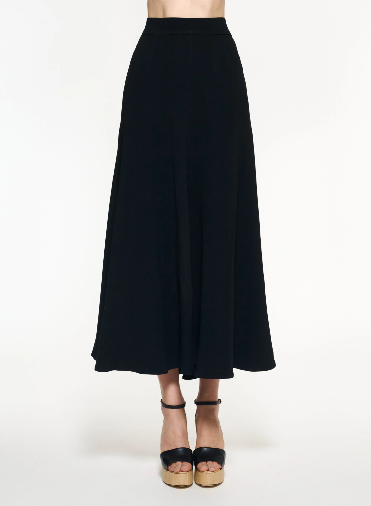 Flared Cady Midi Skirt 1 Flared Cady Midi Skirt
