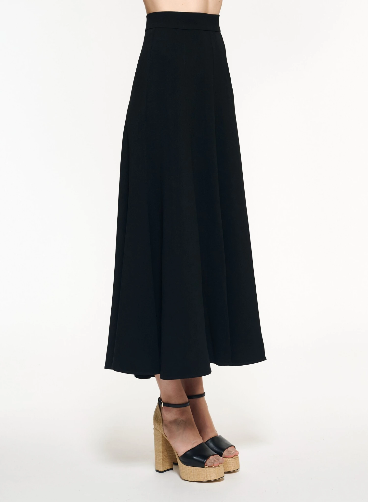 Flared Cady Midi Skirt 2 Flared Cady Midi Skirt - Image 2