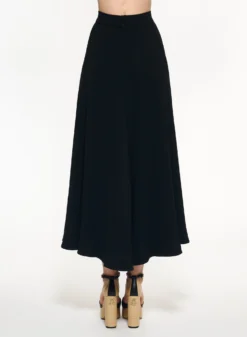 Flared Cady Midi Skirt 5 Flared Cady Midi Skirt -ELIESAAB SHOP SK042NS24CD003 BLACK 3 scaled