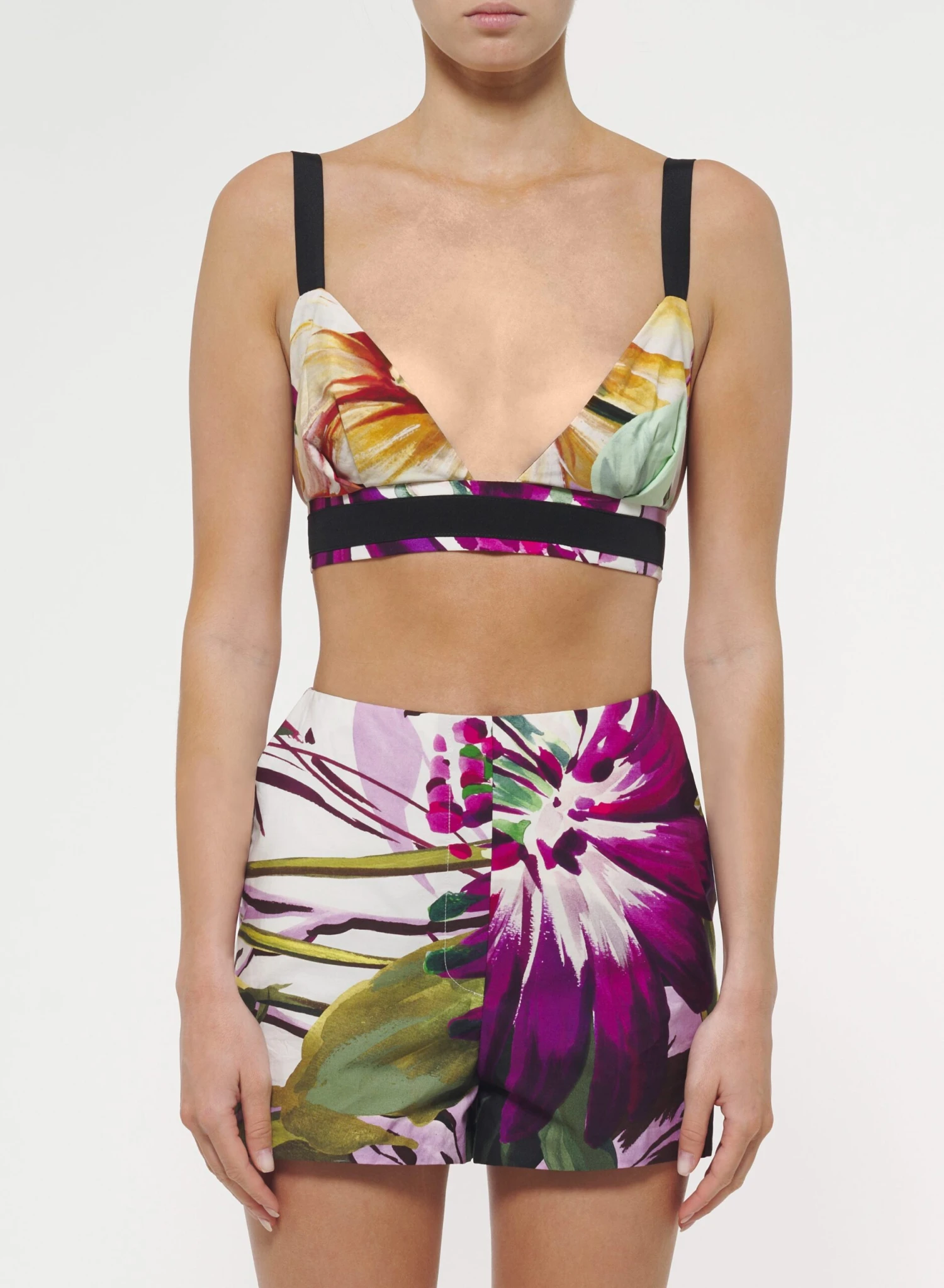 Floral Print Poplin Bralette 1 Floral Print Poplin Bralette