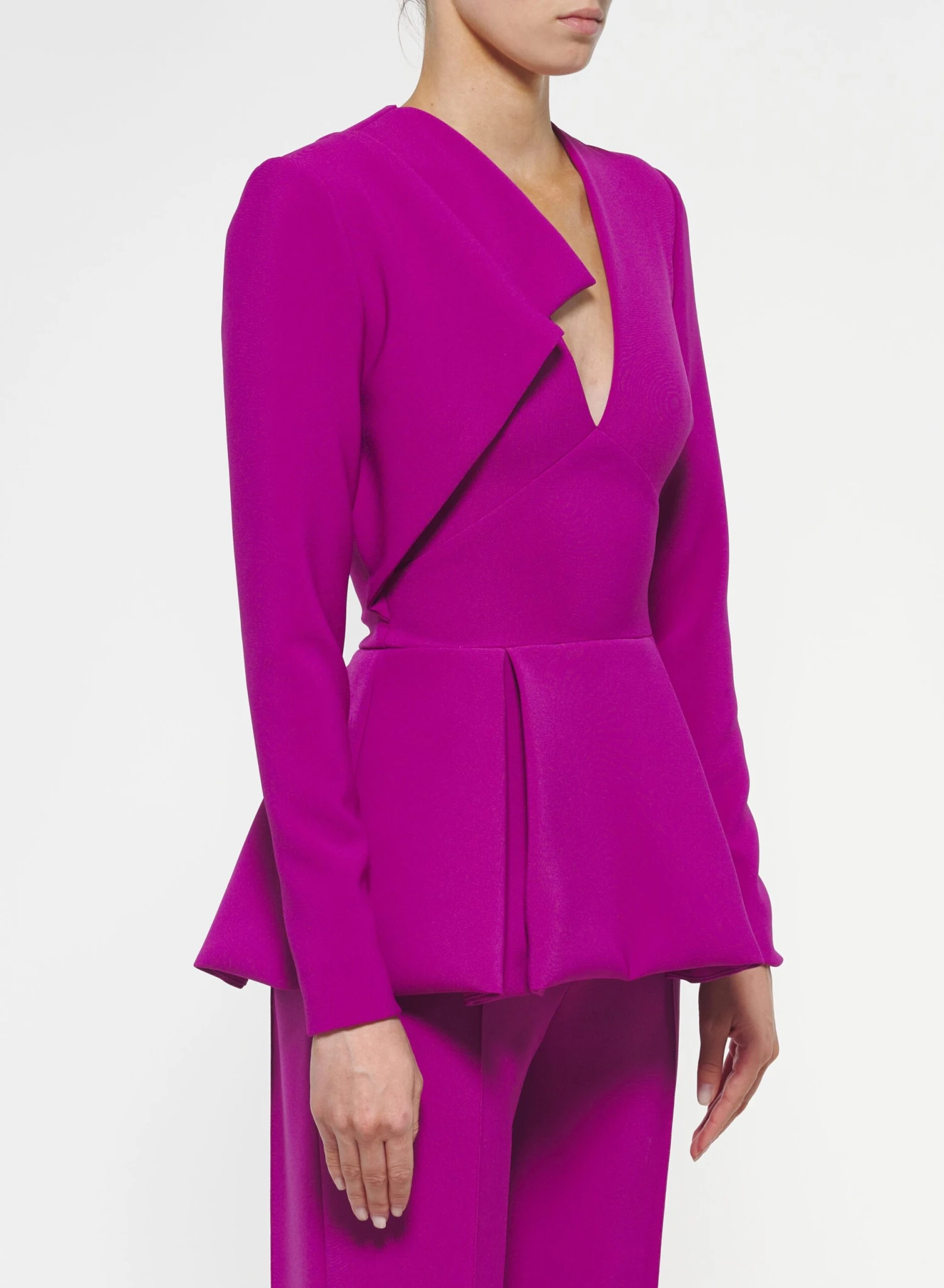 Peplum Top With Flap Detail 2 Peplum Top With Flap Detail - Image 2