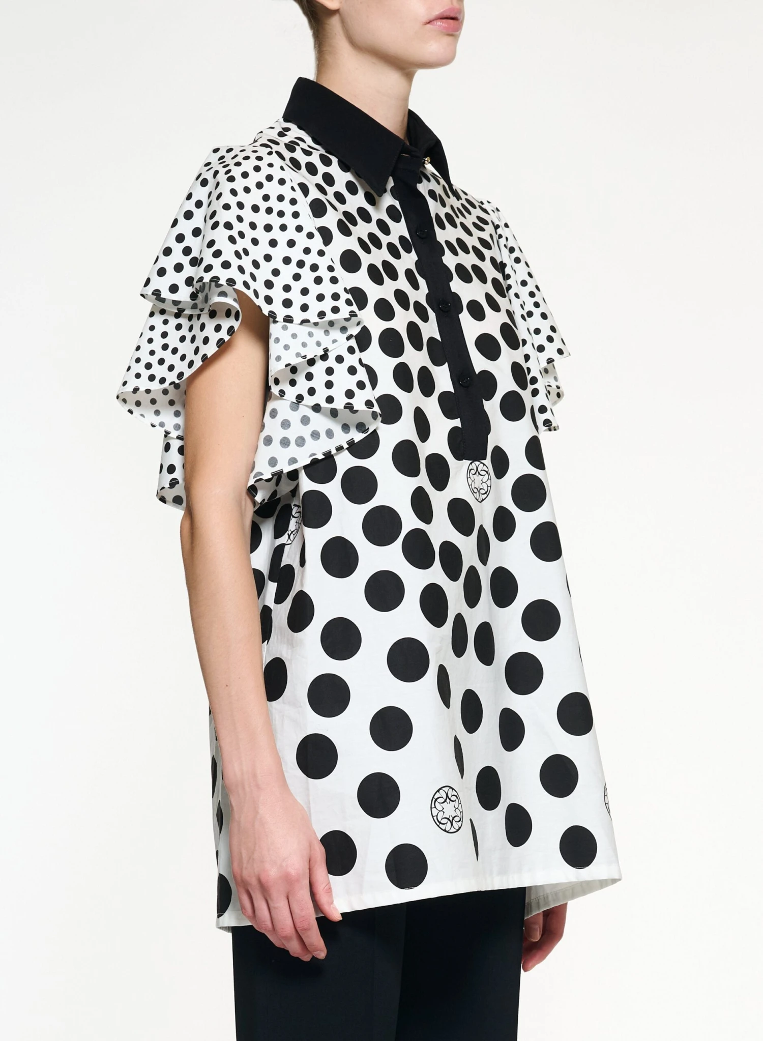 Moon Printed Ruffled Top 2 Moon Printed Ruffled Top - Image 2