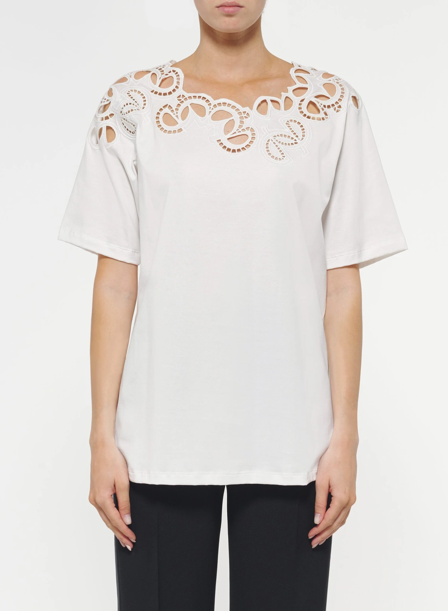 Embroidered Cotton Jersey T-Shirt 1 Embroidered Cotton Jersey T-Shirt