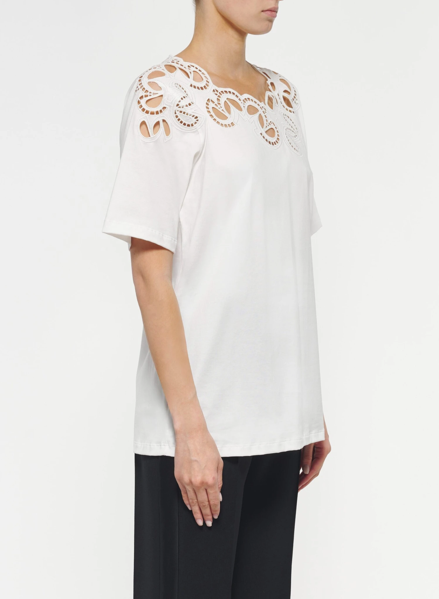 Embroidered Cotton Jersey T-Shirt 2 Embroidered Cotton Jersey T-Shirt - Image 2